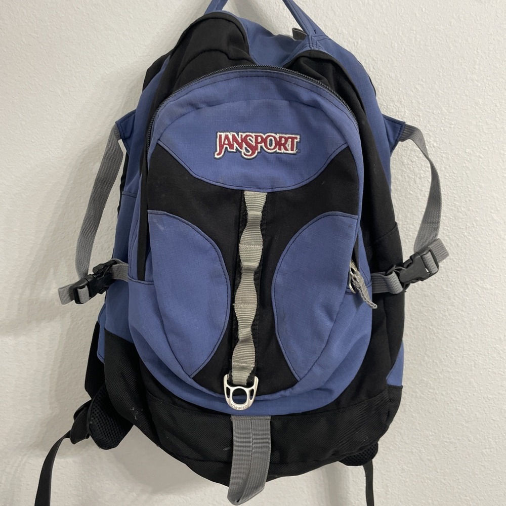 JanSport Airlift 1.0 Backpack Rare Discontinued Hiking Pack Blue Black LightTech